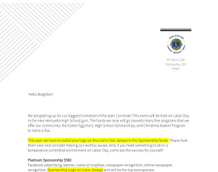 Donation Letter